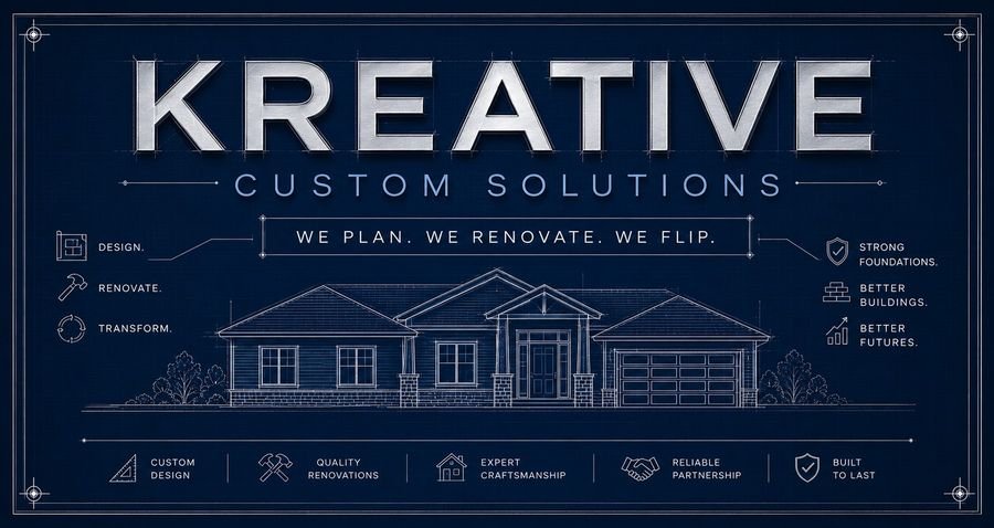 Kreative Custom Solutions. We plan. We renovate. We flip.